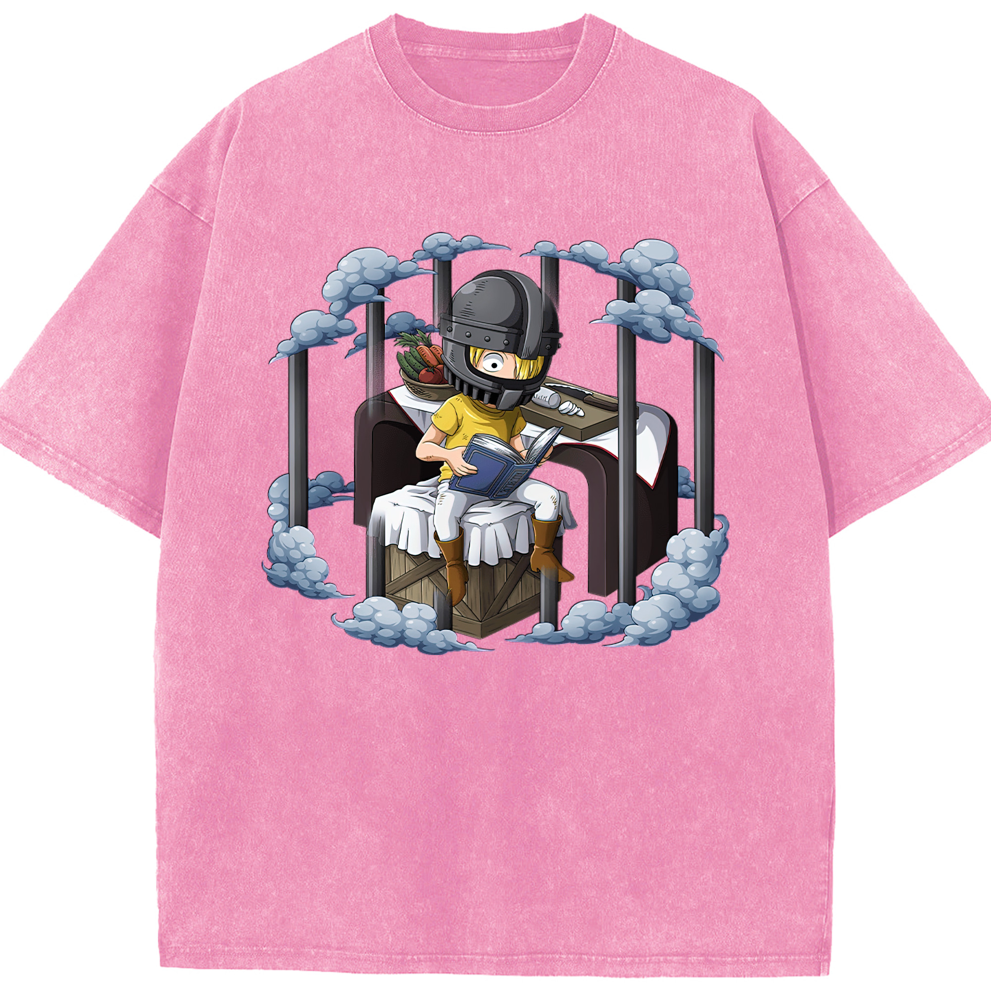 ワンピース サンジ ONE PIECE Sanji 綿100% ヴィンテージ風 半袖Tシャツ（フロントプリント）